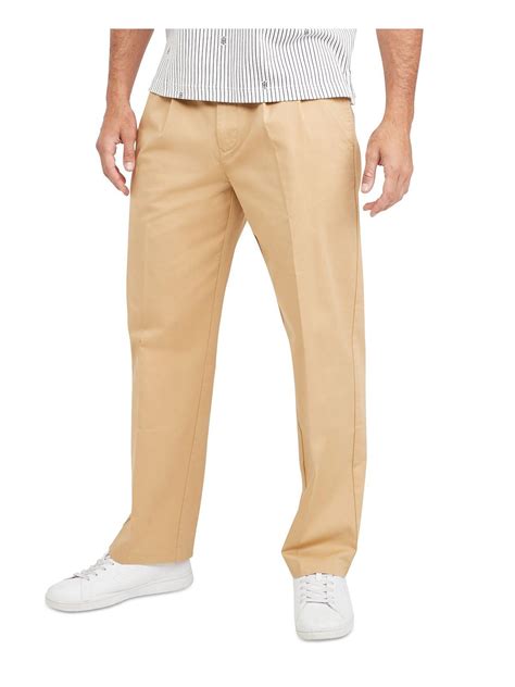 tommy hilfiger khaki pants slim fit|tommy hilfiger pleated pants.